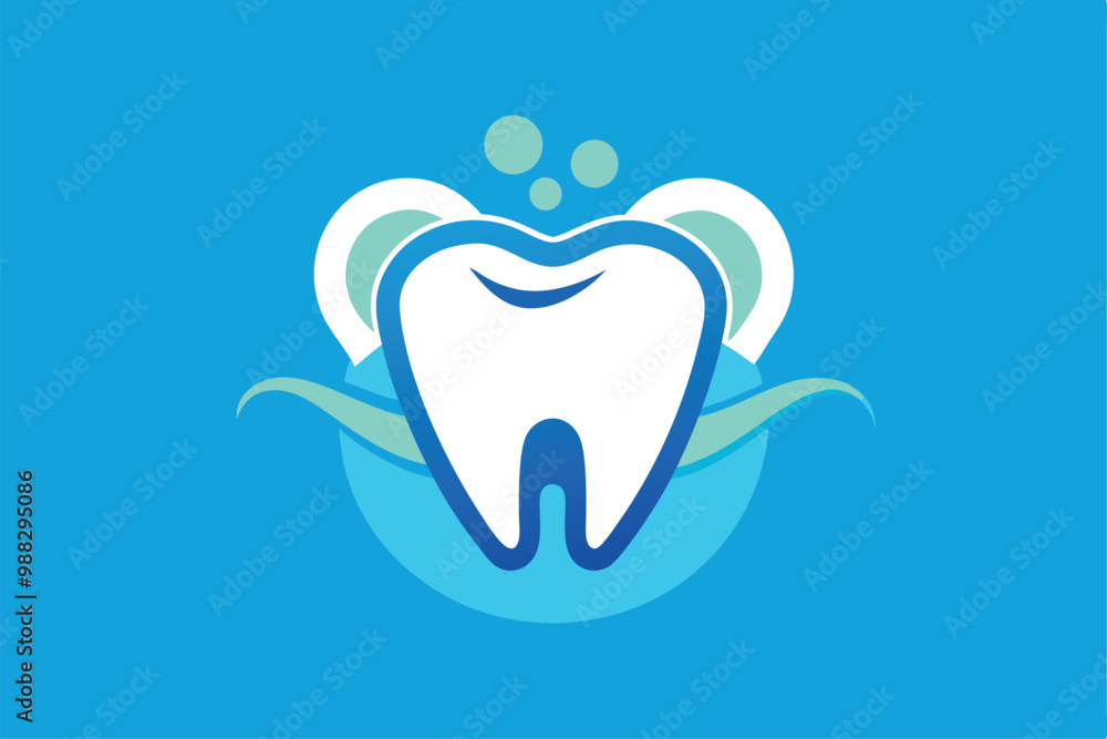 Vibrant dental icons illustrate the importance of oral hygiene and teeth care with a modern design on a blue backdrop. Vibrant dental icons illustrate the importance of oral hygiene and teeth care with a modern design on a blue backdrop.