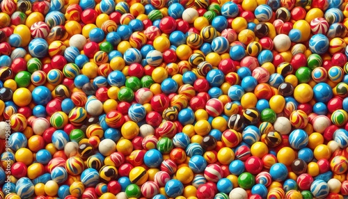 カラフルな丸いチョコレートがたくさんの壁紙素材