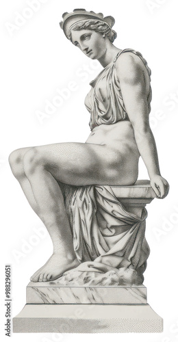 PNG Classical marble statue illustration