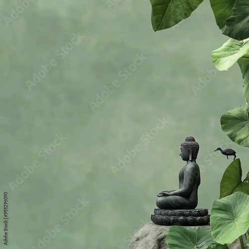 buddha purnima vesak background with copy space for photo