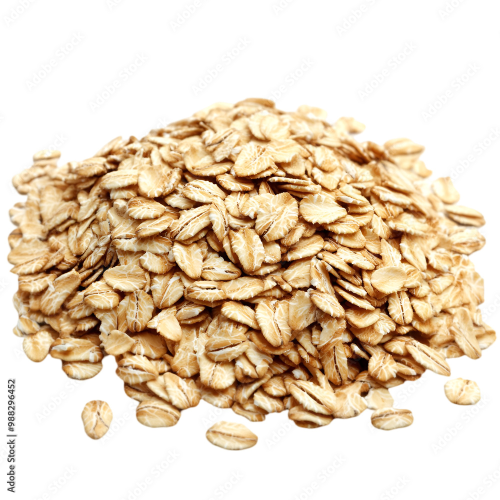 oat flakes pile PNG cutout isolated on white background. oat flakes pile PNG cutout isolated on white background.