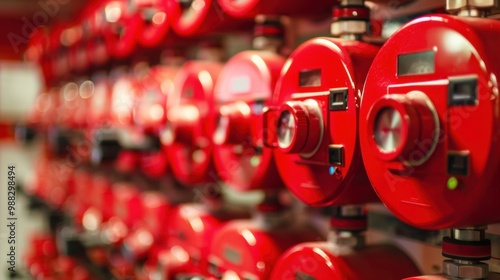 Fire Alarm Control Panel: This centralized system manages and monitors fire alarms at the station, providing critical alerts for fires or emergencies detected nearby. photo