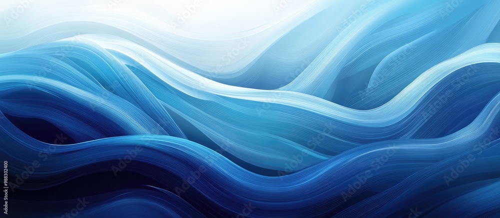 A 2d background featuring abstract waves and lines in shades of blue A 2d background featuring abstract waves and lines in shades of blue