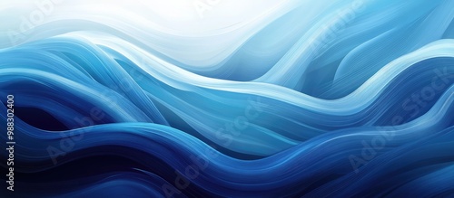 A 2d background featuring abstract waves and lines in shades of blue