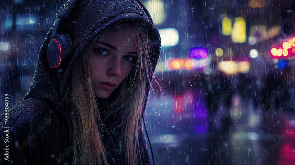 Masterpiece, girl alone, solo, incredibly absurd, hoodie, headphones, street, outdoor, rain, neon, portrait ratio,poster dimension
Masterpiece, girl alone, solo, incredibly absurd, hoodie, headphones, street, outdoor, rain, neon, portrait ratio,poster dimension