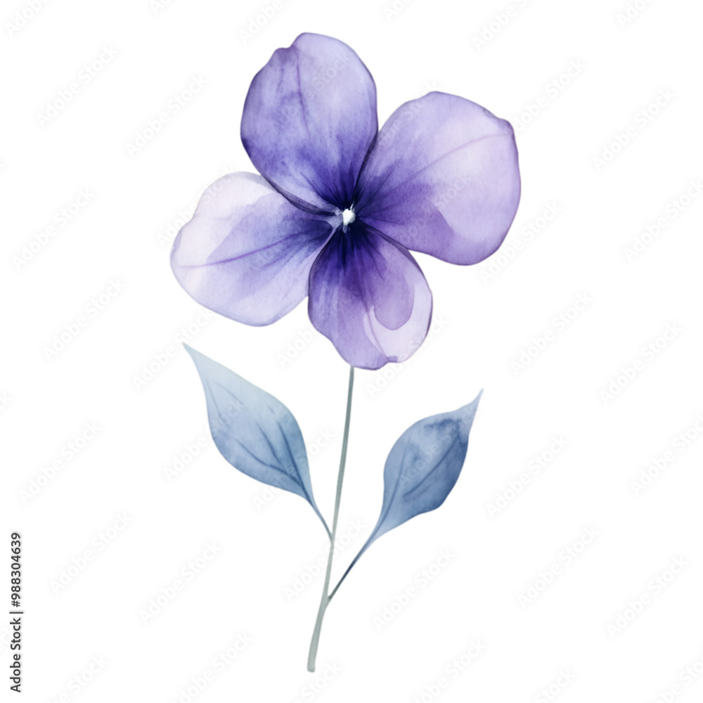 A purple flower on white and transient background. PNG cutout. A purple flower on white and transient background. PNG cutout.