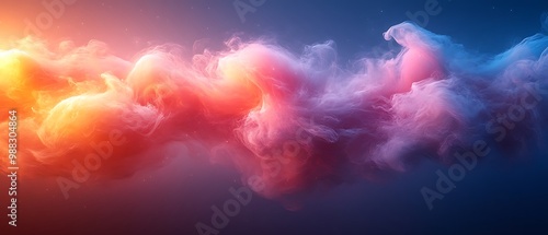 Abstract colorful smoke cloud background.