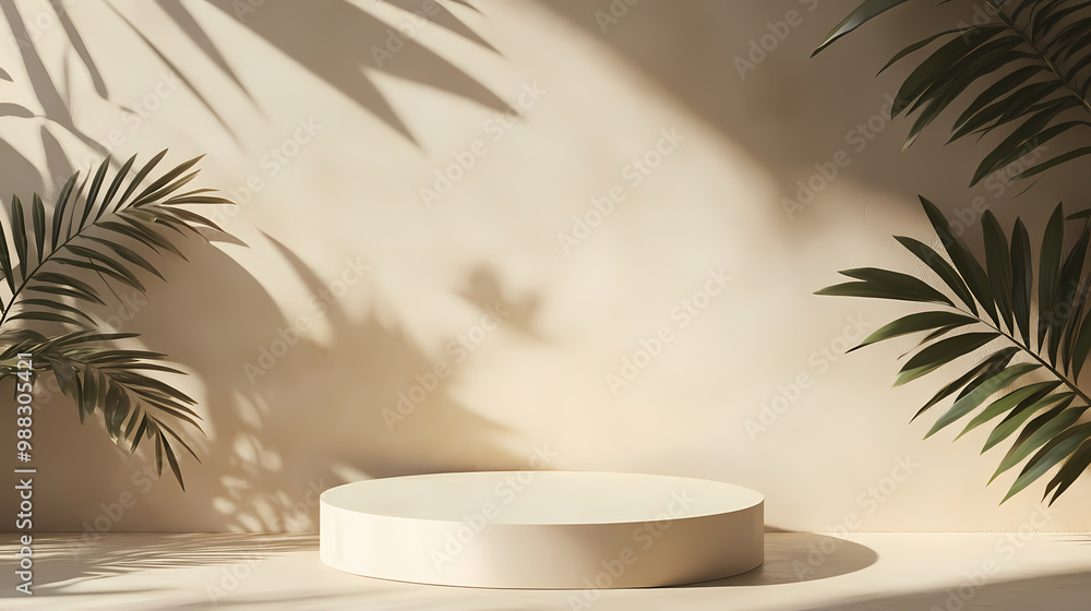 Natural platform with soft light and shadows Natural platform with soft light and shadows