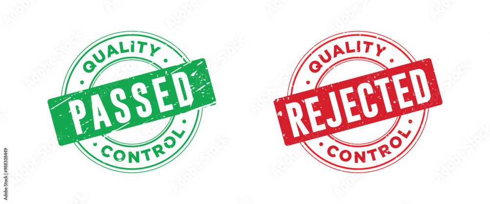 Passed and rejected stamp sign symbol scratch grunge texture Passed and rejected stamp sign symbol scratch grunge texture