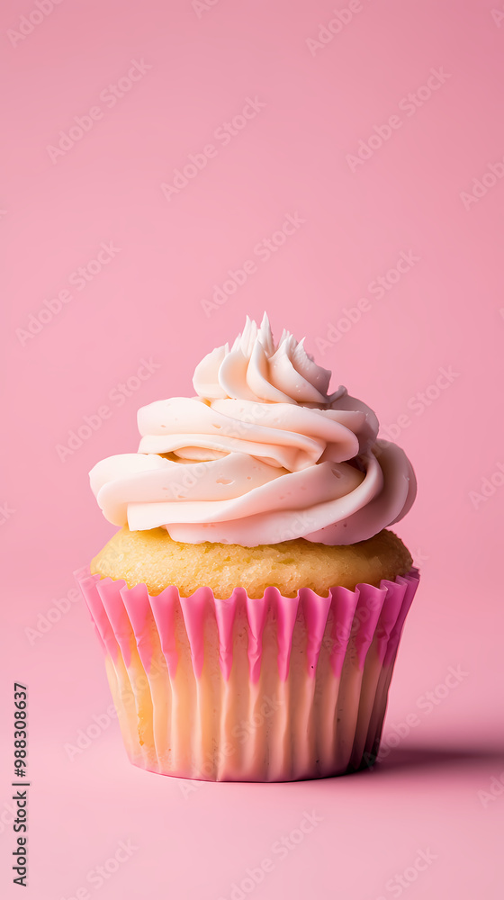 Cupcake with creamy frosting Cupcake with creamy frosting