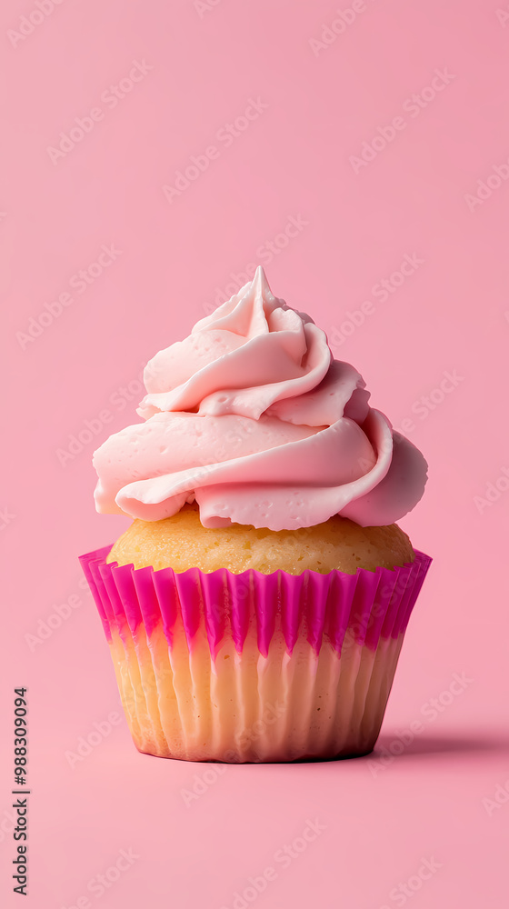 Cupcake with creamy frosting Cupcake with creamy frosting