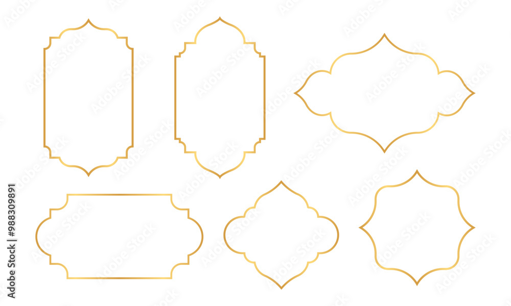 Islamic style border and frame design template vector element. Suitable for Islamic festivals, Ramadan design, Eid, and others Islamic style border and frame design template vector element. Suitable for Islamic festivals, Ramadan design, Eid, and others