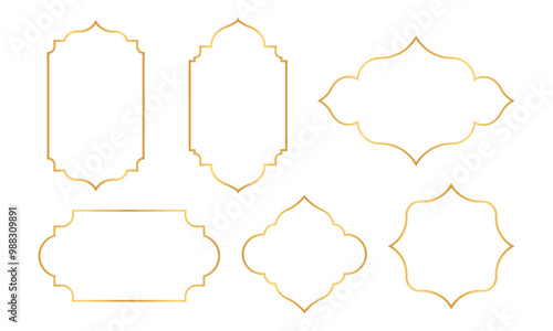 Islamic style border and frame design template vector element. Suitable for Islamic festivals, Ramadan design, Eid, and others