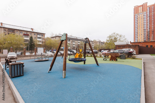 children's playground on the territory of an apartment building