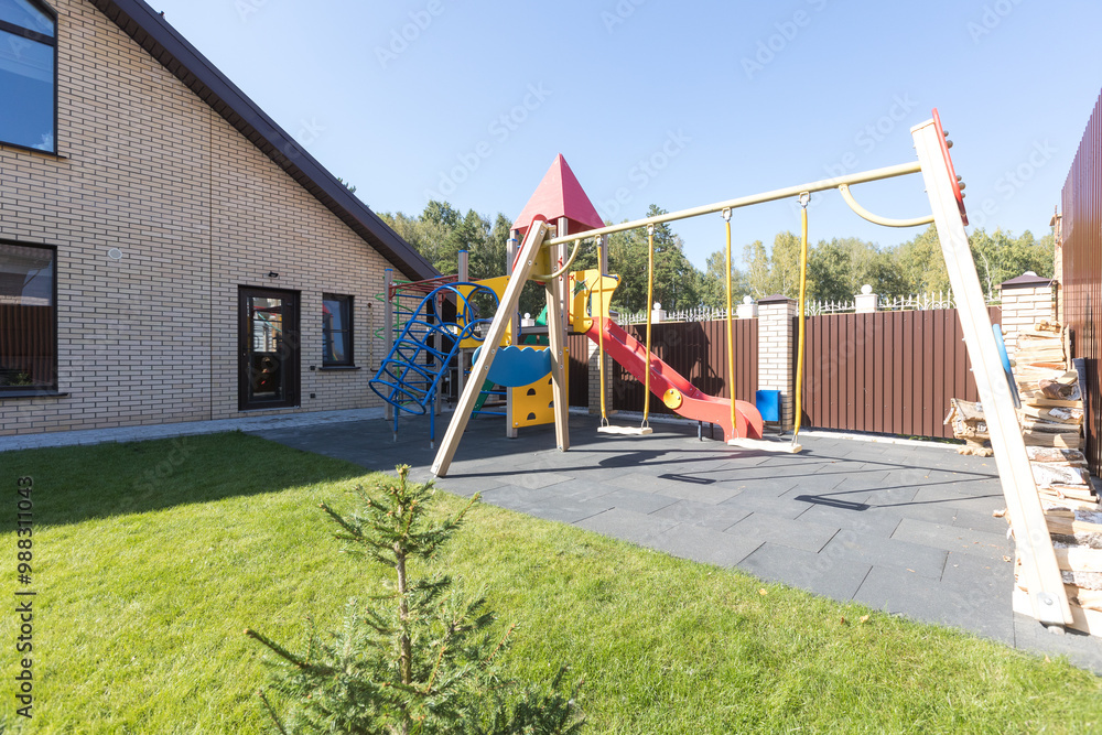 children's playground on the territory of an apartment building children's playground on the territory of an apartment building