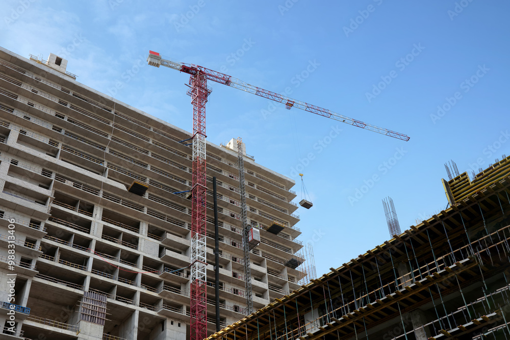 Construction of a new modern residential complex. Construction of a new modern residential complex.
