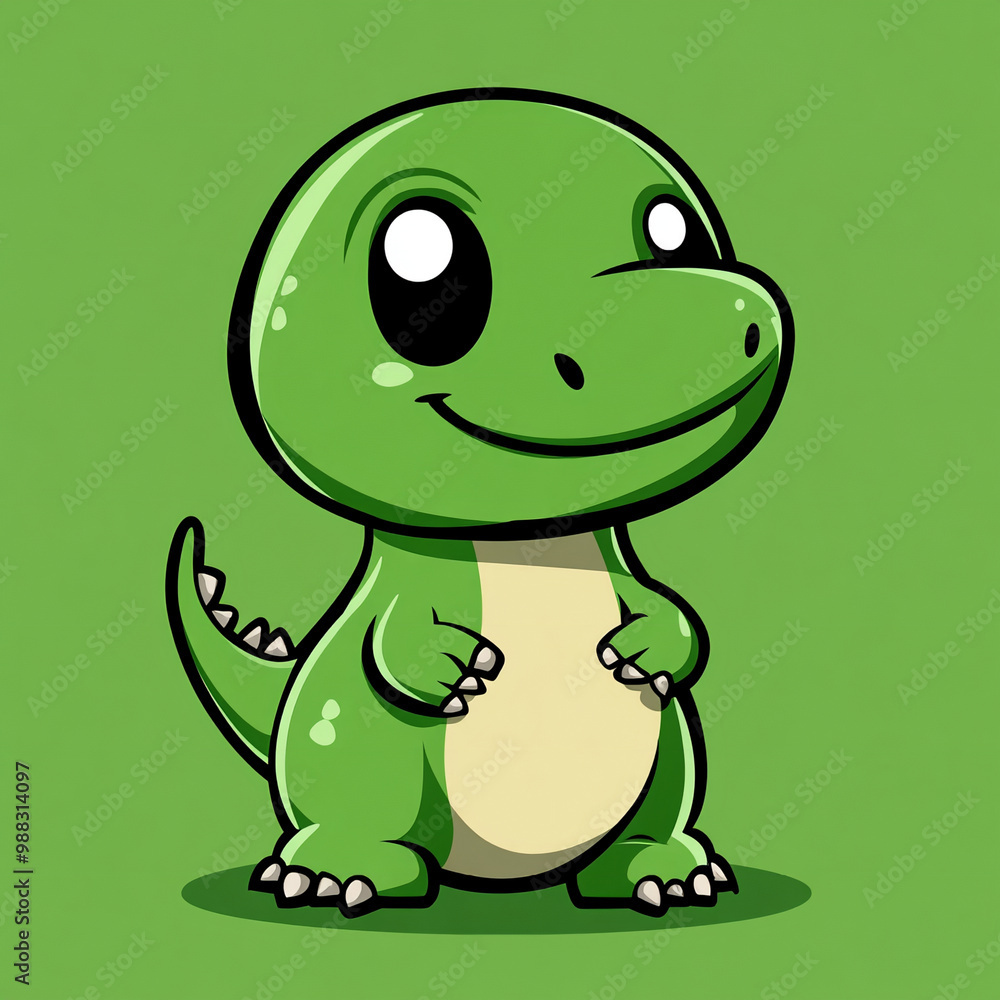 Fototapeta premium cute dinosaur cartoon design mascot flat design