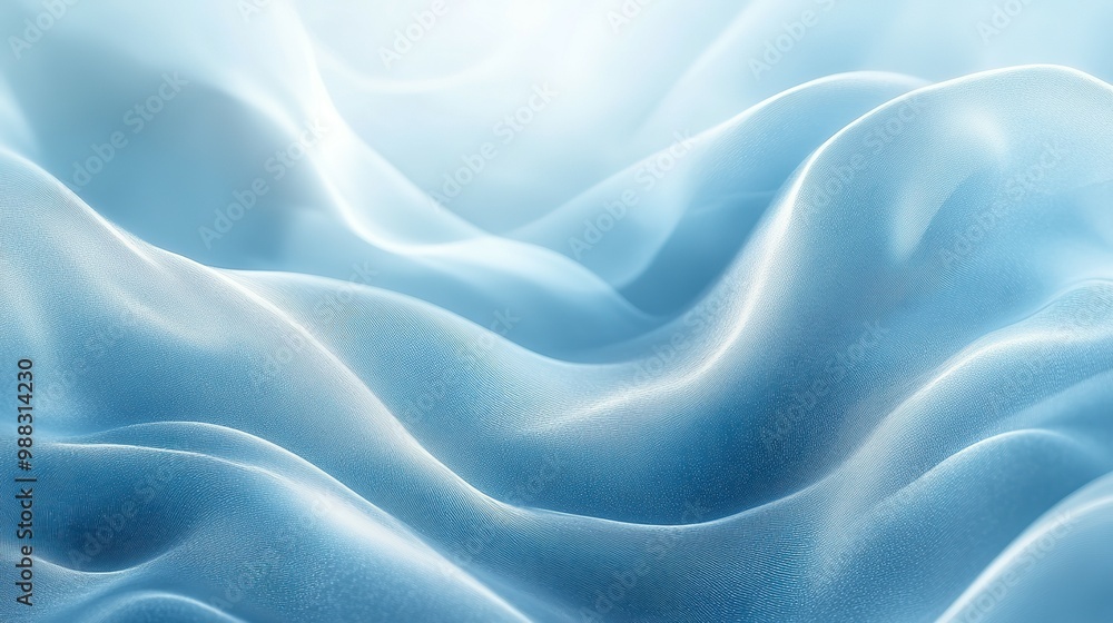 Obraz premium Abstract Wavy Blue Fabric Texture