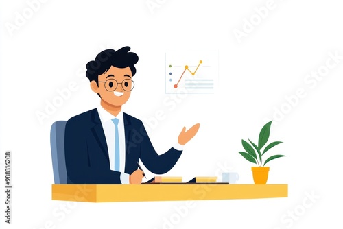 A business owner conducting a meeting in a newly acquired conference room, funded by loan approval