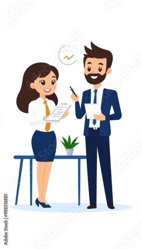 Wallpaper Mural A professional office setting with a financial consultant explaining loan benefits to an entrepreneur Torontodigital.ca