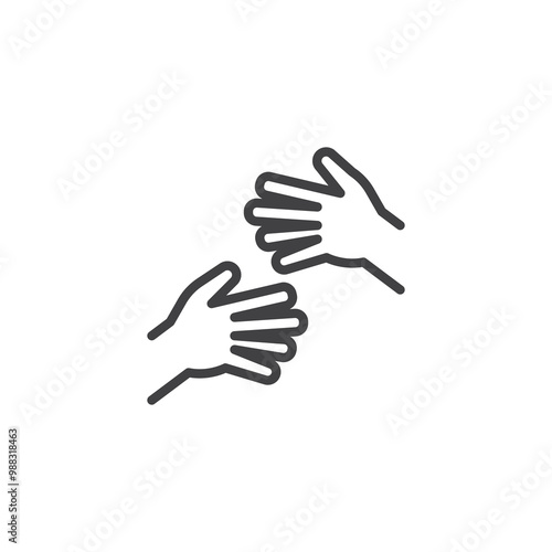 Hugging Gesture line icon