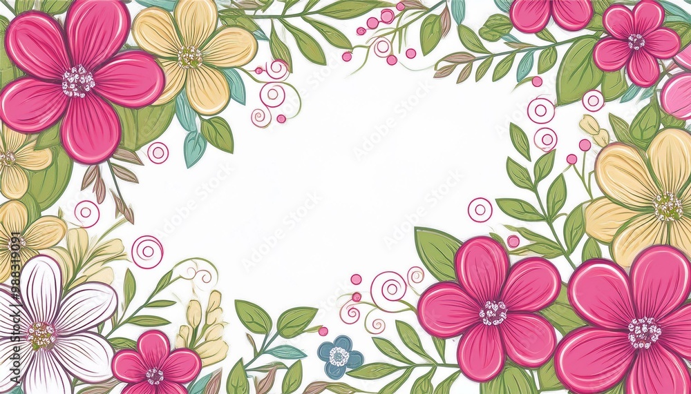 Invitation card floral design template Invitation card floral design template