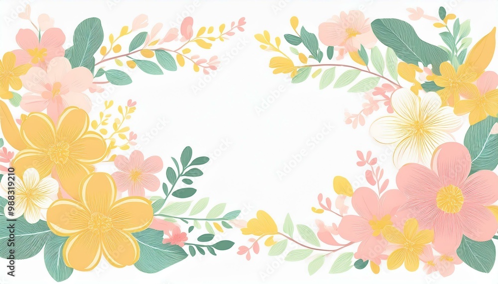Invitation card floral design template Invitation card floral design template