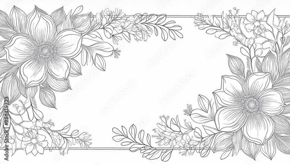 Invitation card floral design template Invitation card floral design template
