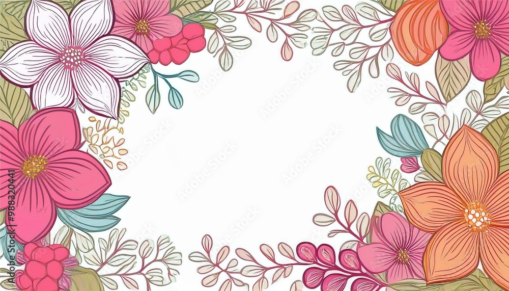 Invitation card floral design template Invitation card floral design template