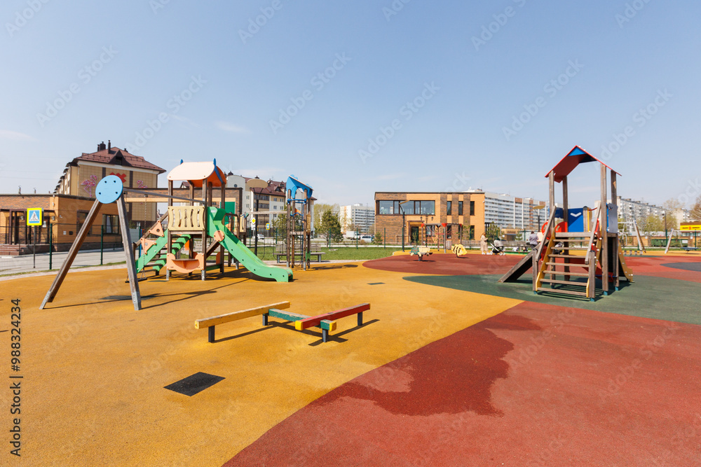 children's playground on the territory of an apartment building children's playground on the territory of an apartment building