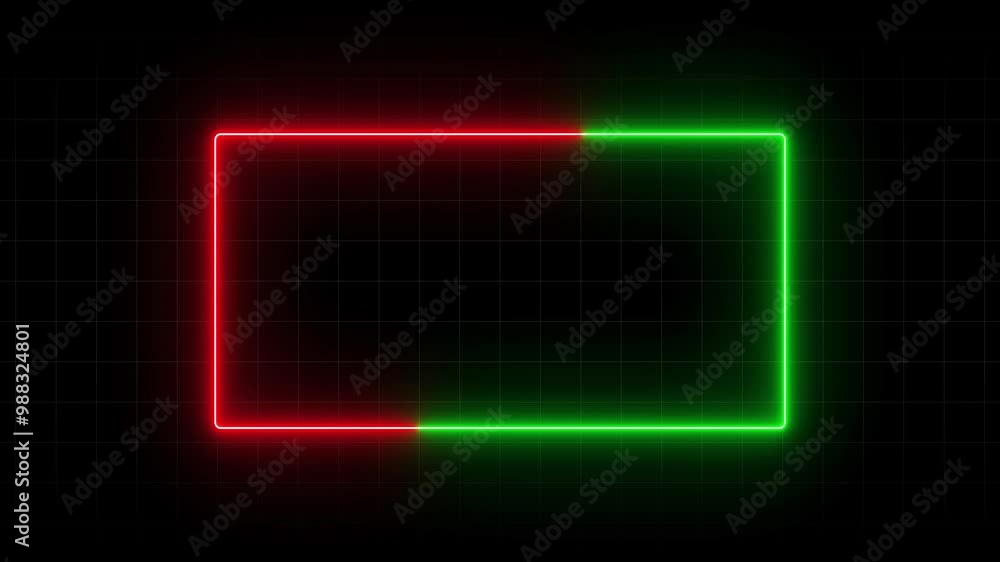 Moving Neon Rectangle Border Frame Animation Background. Moving Neon Rectangle Border Frame Animation Background.