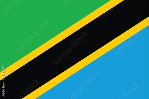 Free Download Nationall flag of Tanzania. Vector illustration
 - GFXLoad