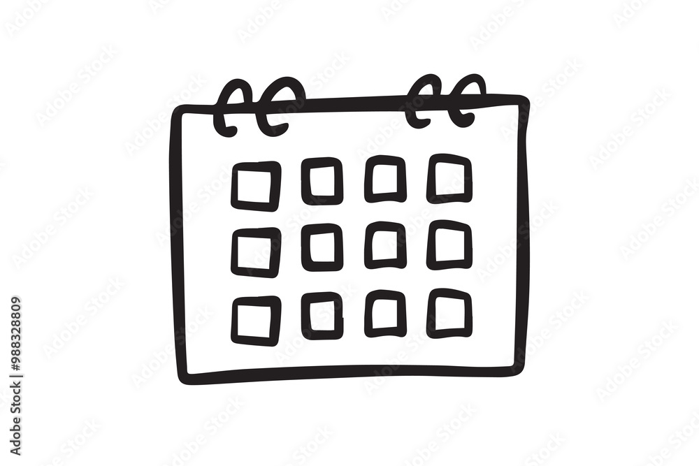 Calendar doodle schedule hand drawn sketch style icon. Date, reminder hand drawn concept. Calendar doodle schedule hand drawn sketch style icon. Date, reminder hand drawn concept.