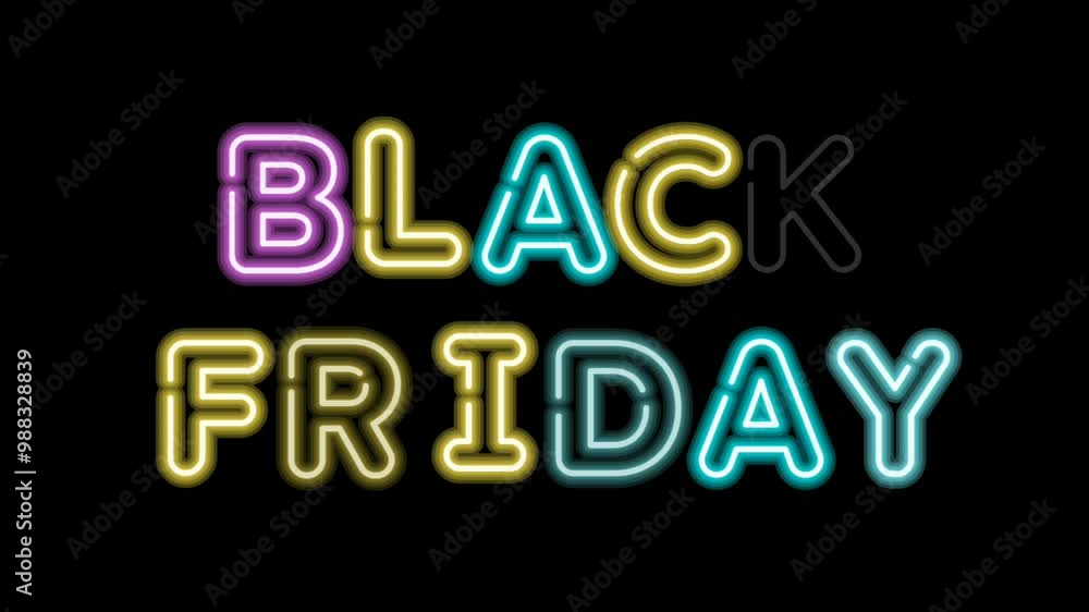 Black Friday sale neon sign lights animation banner background for Business Promotional Concept Motion Graphic, with green screen background, 4k video. Black Friday sale neon sign lights animation banner background for Business Promotional Concept Motion Graphic, with green screen background, 4k video.