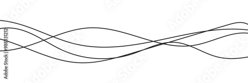 Line Abstract wavy background. Thin line wavy abstract vector background. Curve wave seamless pattern. Line art striped graphic template design. EPS 10.