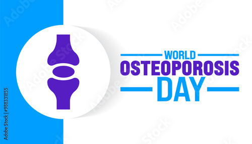 World Osteoporosis Day background or banner design template is observed every year in October. Holiday concept. Template for card, poster, placard, template. eps 10