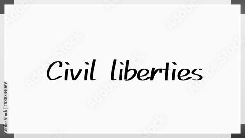 Civil liberties のホワイトボード風イラスト