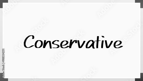 Conservative のホワイトボード風イラスト