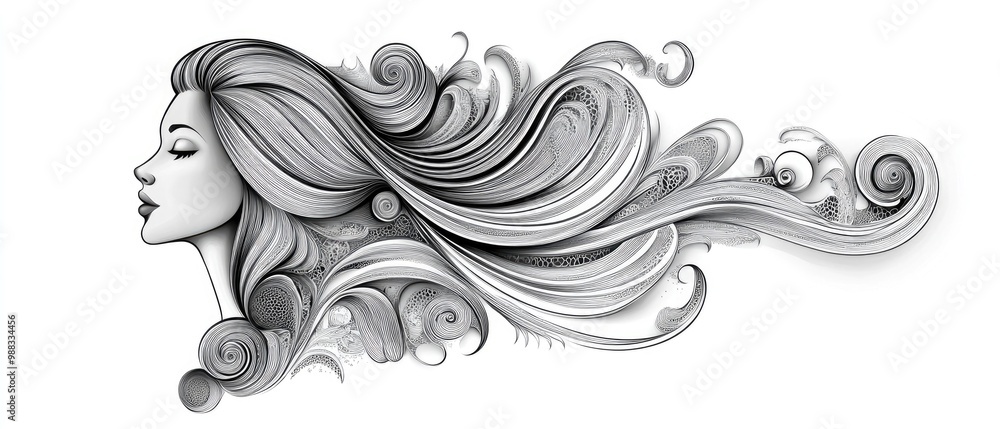 Line art illustration of a magnet design Line art illustration of a magnet design