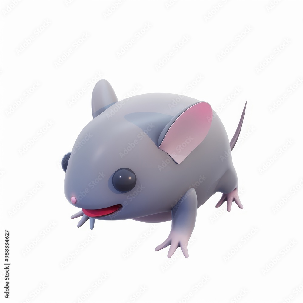 Cute, funny shrew in 3D style on a white background
Cute, funny shrew in 3D style on a white background