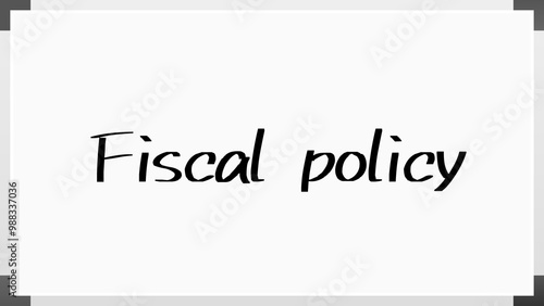 Fiscal policy のホワイトボード風イラスト