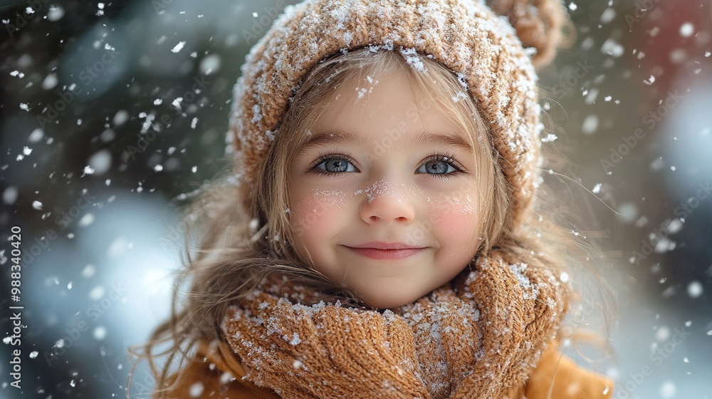 small girl having fun in snow small girl having fun in snow