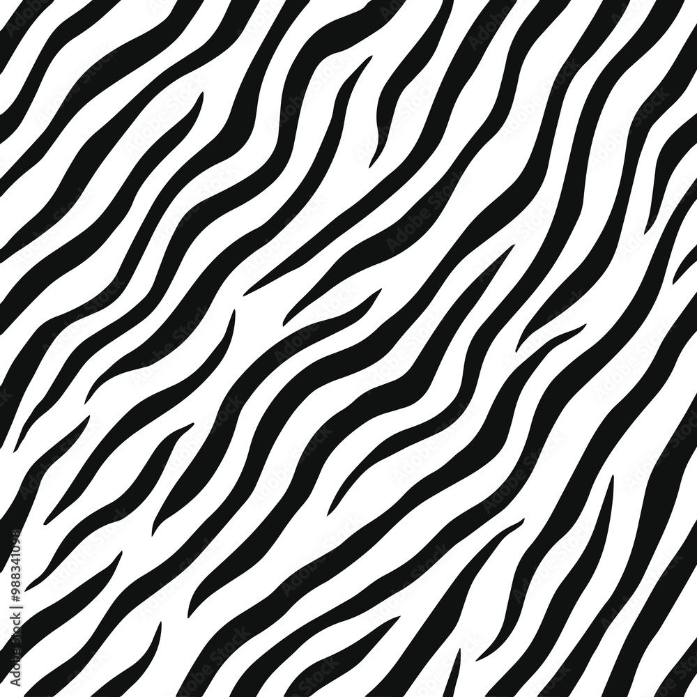 Zebra print or skin texture vector. Abstract zebra stripes pattern on white background. Zebra print or skin texture vector. Abstract zebra stripes pattern on white background.
