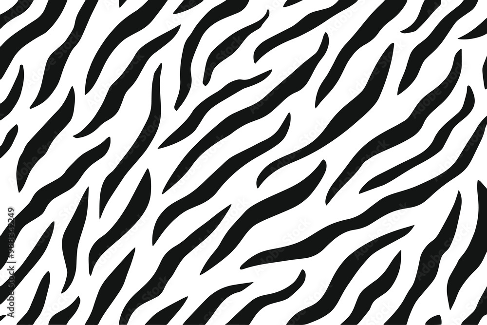 Zebra print pattern vector. Zebra stripes pattern, animal skin texture, abstract black stripes pattern. Hand drawn vector illustration. Zebra print pattern vector. Zebra stripes pattern, animal skin texture, abstract black stripes pattern. Hand drawn vector illustration.