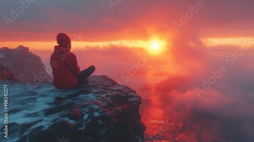 The image of a person at the beginning of a hiking trail, ready to explore, represents travel, new beginnings, and finding a new path in life.