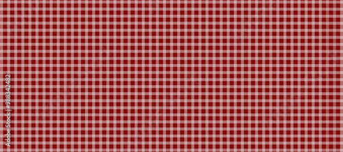 Red burgundy and white plaid fabric texture background