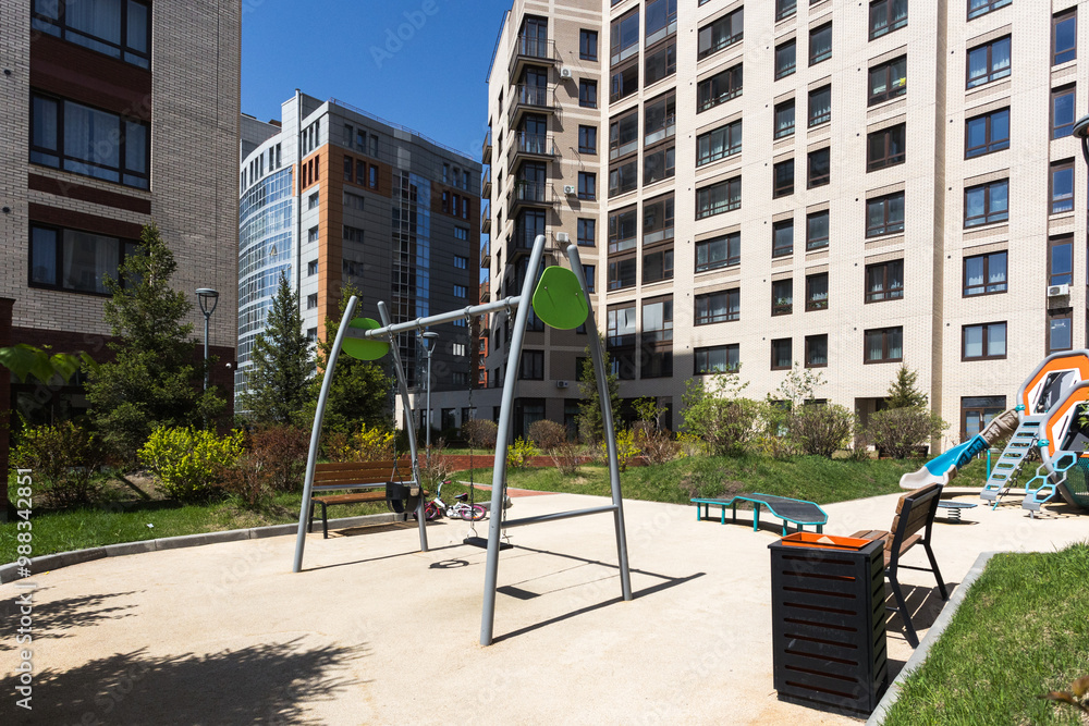 children's playground on the territory of an apartment building children's playground on the territory of an apartment building