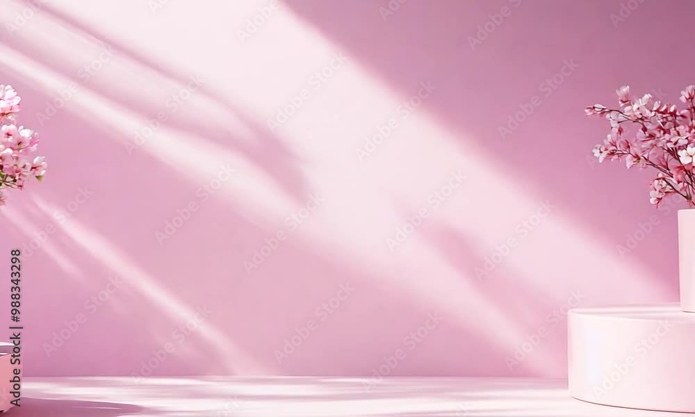 3d rendering of minimal scene of blank podium with Valentine's Day theme 3d rendering of minimal scene of blank podium with Valentine's Day theme