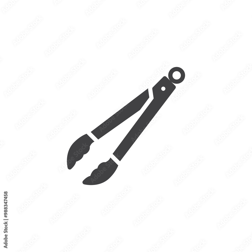 Cooking tongs vector icon Cooking tongs vector icon