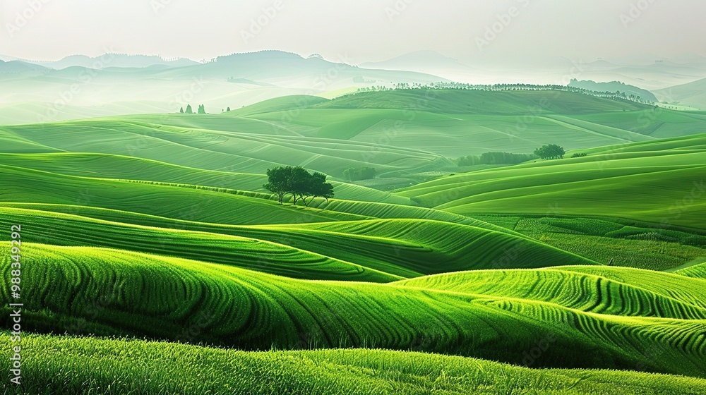 Fototapeta premium Gorgeous Natural Landscape Scenery Background: A Captivating Visual Feast. Discover the Tranquility and Beauty.